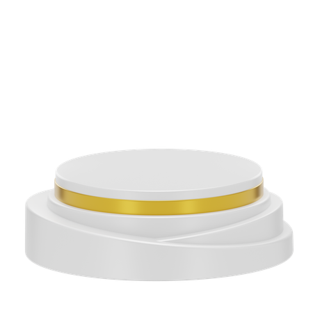 Podium rond de scène blanche  3D Icon