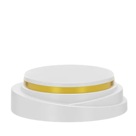 Podium rond de scène blanche  3D Icon