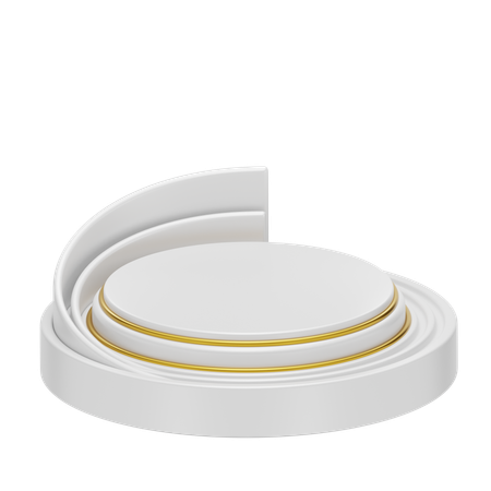 Podium rond de scène blanche  3D Icon