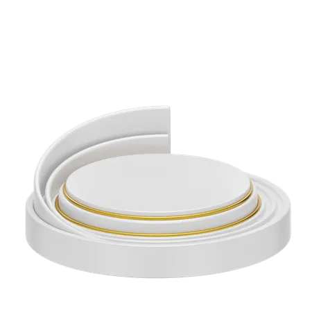 Podium rond de scène blanche  3D Icon