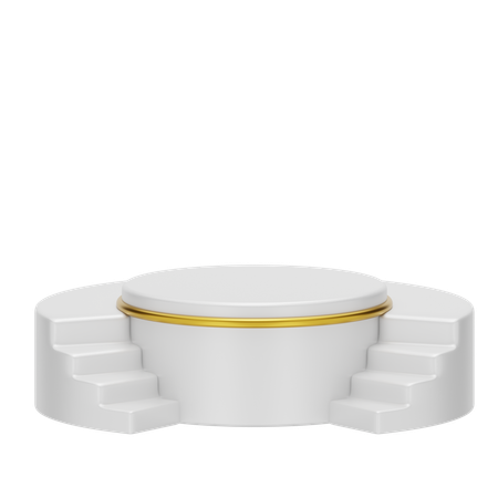 Podium rond de scène blanche  3D Icon