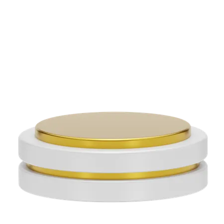 Podium rond de scène blanche  3D Icon