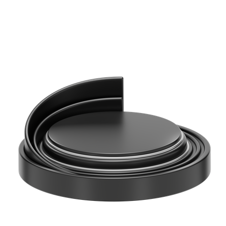 Podium rond de scène noire  3D Icon