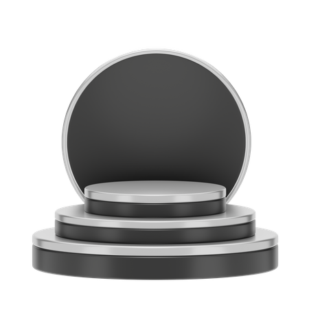 Podium rond de scène noire  3D Icon