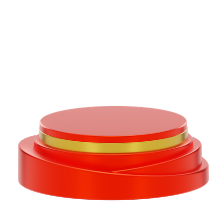 Podium rond sur scène rouge  3D Icon