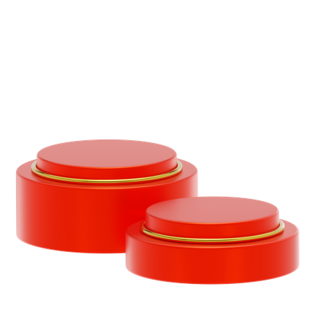 Podium rond sur scène rouge  3D Icon