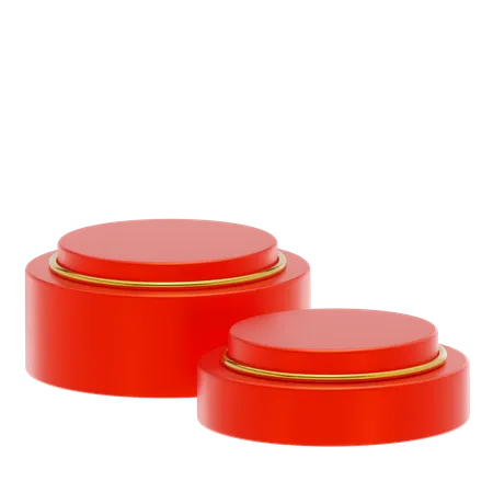 Podium rond sur scène rouge  3D Icon