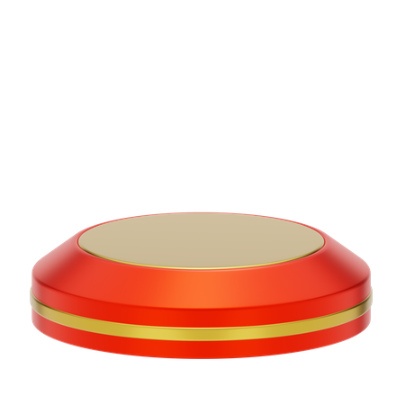 Podium rond sur scène rouge  3D Icon