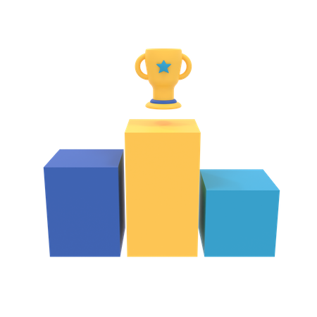 Podium Trophy  3D Icon