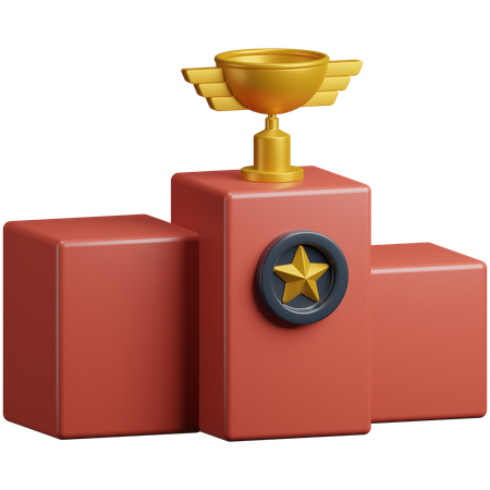 Podium + Trophy  3D Icon