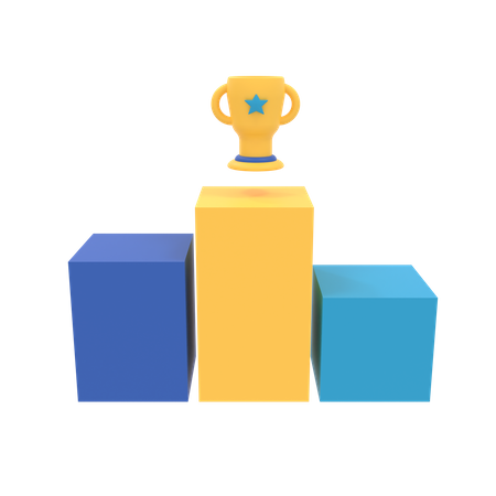 Podium Trophy  3D Icon