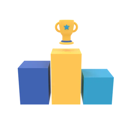 Podium Trophy  3D Icon
