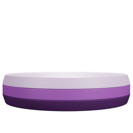 Podium white purple 3D Illustration