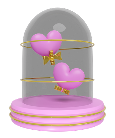 Podium With Heart  3D Icon