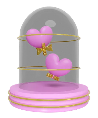 Podium With Heart  3D Icon