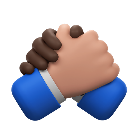 Poignée de main de la Fraternité internationale Geste des mains  3D Icon