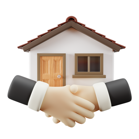Poignée de main de l'agent immobilier  3D Icon