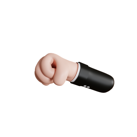 Coup de poing à la main  3D Icon