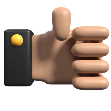 Geste de la main du poing levé  3D Icon