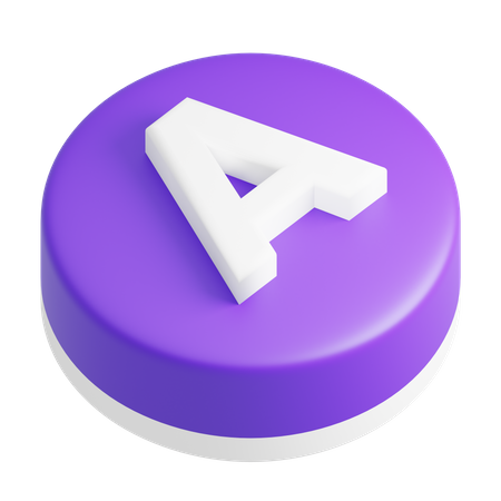 Point Alphabet A  3D Icon