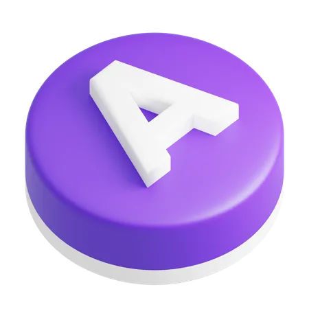 Point Alphabet A  3D Icon