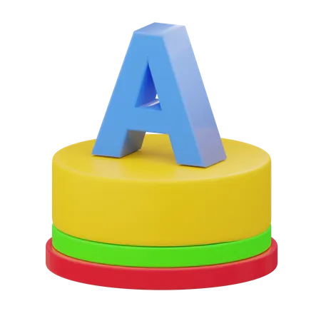 Point Alphabet A  3D Icon