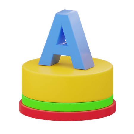 Point Alphabet A  3D Icon