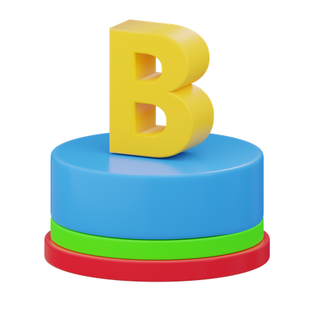 Point Alphabet B  3D Icon