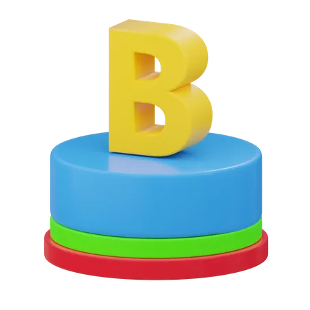 Point Alphabet B  3D Icon