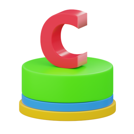 Point Alphabet C  3D Icon