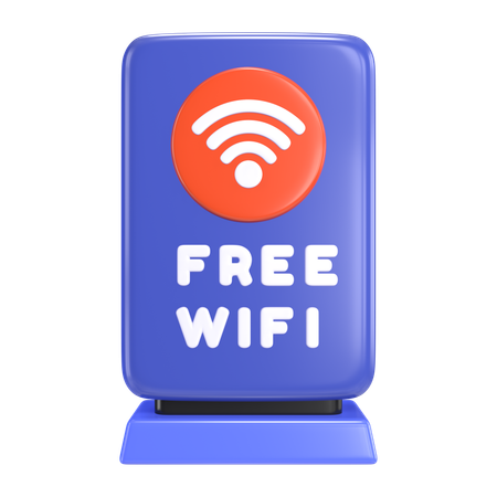 Point d'accès Wi-Fi public  3D Icon
