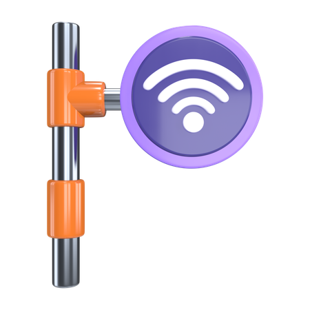 Point d'accès Wi-Fi public  3D Icon