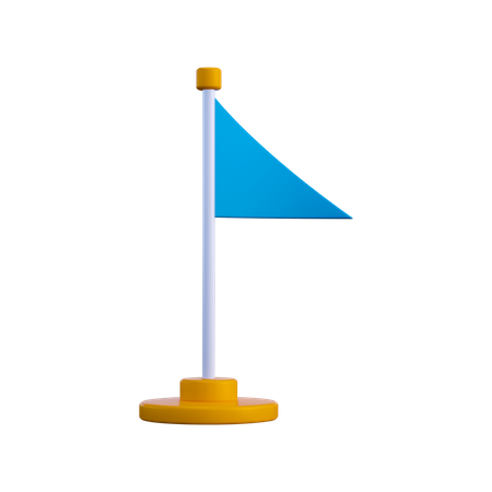 Point de drapeau  3D Illustration