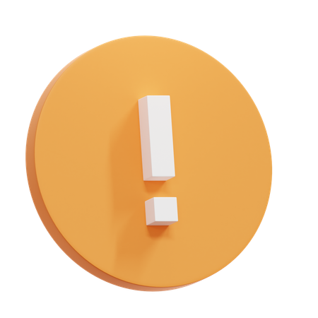 Point d'exclamation  3D Icon