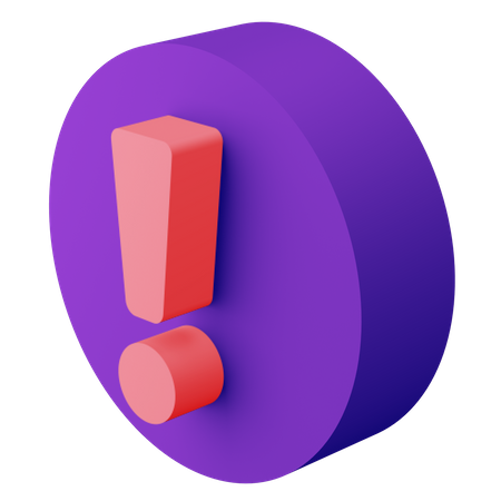 Point d'exclamation  3D Illustration