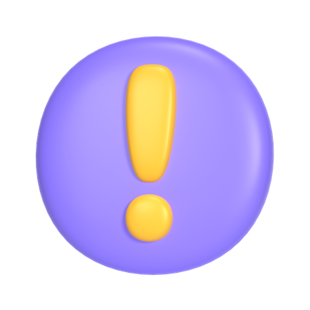 Point d'exclamation  3D Icon