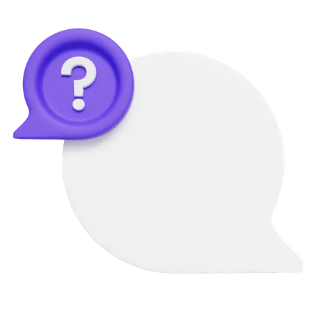 Bulle de dialogue point d'interrogation  3D Icon