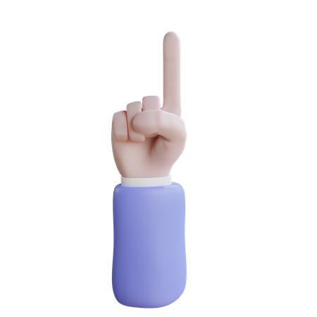 Point finger Hand Gesture  3D Icon