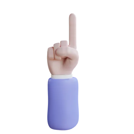 Point finger Hand Gesture  3D Icon