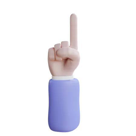 Point finger Hand Gesture 3D Icon