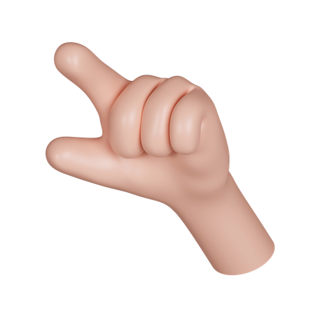 Pointer le geste de la main gauche  3D Icon