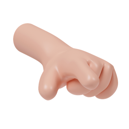 Point Left Hand Gesture  3D Icon