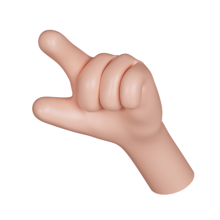 Point Left Hand Gesture  3D Icon
