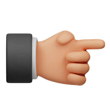 Point Right Hand  3D Icon