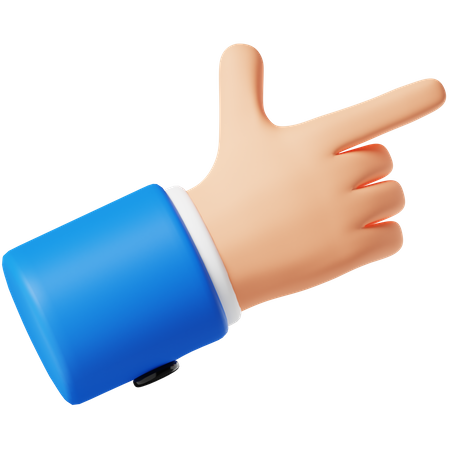 Point Right Hand Gesture 3D Icon