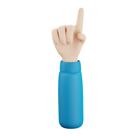 Point The Finger Hand Gesture  3D Icon