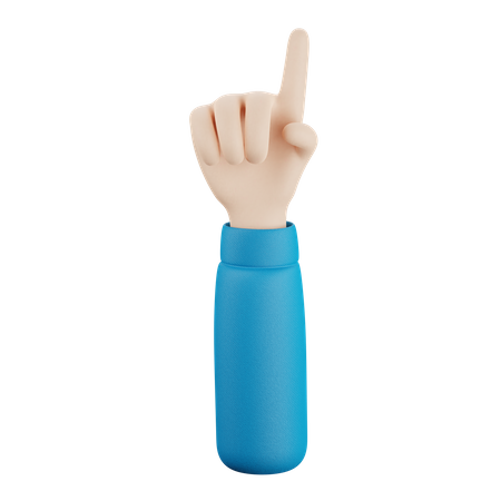 Point The Finger Hand Gesture 3D Icon