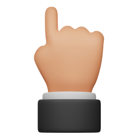 Point Up Hand  3D Icon
