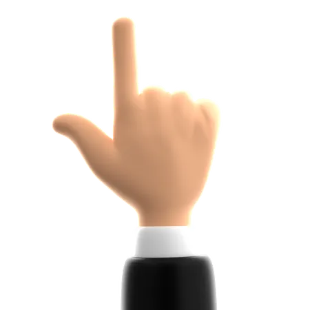 Point Up Hand Gesture  3D Icon