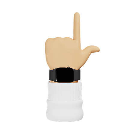 Point up hand gesture  3D Icon